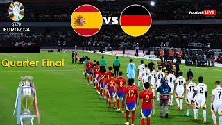 Spain Vs Germany - UEFA Euro 2024 - Quarter Final  Full Match All Goals  Realistic PES Gameplay