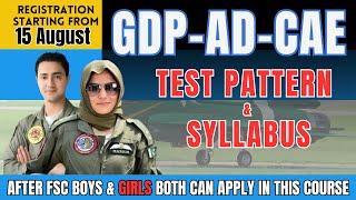 Join PAF after FSc  GDP AD CAE Test pattern & Syllabus  Paf Gdp initial Test Preparation.
