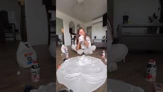 making slime on the floor 