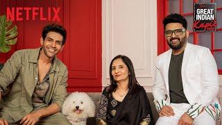 Kartik Aaryan & Mala Tiwari  The mother-son duo  The Great Indian Kapil Show  Netflix