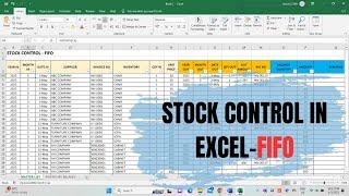 INVENTORY MANAGEMENT  EXCEL INVENTORY MANAGEMENT FIFO