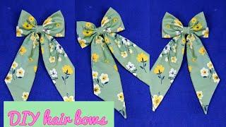 DIY hair bows  how to make fabric bows  bow hair clip  DIY hair accessories