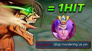 HOW TO MAKE GLOBAL GUSION REGRET COUNTERING A YIN USER AUTO WINyin best build 2024 -MLBB