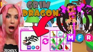 Затрейдила МЕГА НЕОН GRIM DRAGON  Обменяла новую легу в ADOPT ME ROBLOX