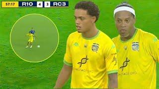Joao Mendes Ronaldinho Son Shows His Skills vs Roberto Carlos Team