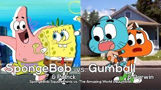 M.U.G.E.N Battle SpongeBob and Patrick vs. Gumball and Darwin Watterson