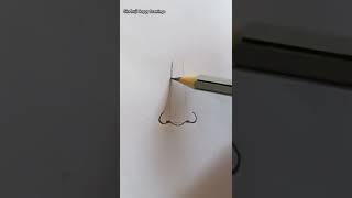 step by step nose drawing# easy nose drawing#nose drawing tutorial# shorts