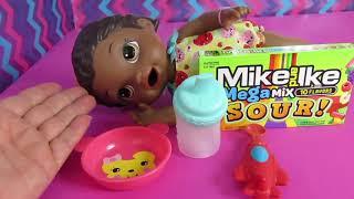 Feeding Baby Alive Snacking Lilly Candy Compilation