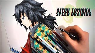 Giyuu Tomioka Speed Drawing Demon Slayer