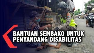 Polres Blitar Kota Salurkan Bantuan Sembako Bagi Penyandang Disabilitas