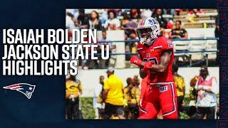 Isaiah Bolden College Highlights JSU CB  New England Patriots 2023 NFL Draft Pick