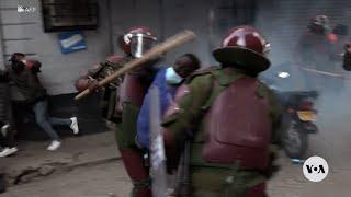 Anti-government protesters clash with riot police in Nairobi Kenya  VOA News