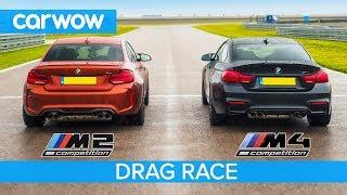 BMW M2 Comp vs M4 Comp - DRAG RACE ROLLING RACE TRACK BATTLE and DRIFT OFF