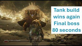 Tank build vs Final boss RADAHN CONSORT OF MIQUELLA Elden ring DLC