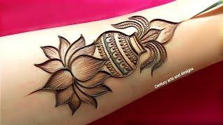 Navratri special mehndi design  easy arabic mehndi design  simple mehndi  mehndi design  mehndi