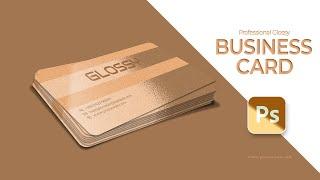 Luxurious Glossy Business Cards Design  Adobe Photoshop Tutorial