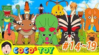 53min Big adventure of 5 little dinosaurs #14-19ㅣcartoon version dinosaurs storiesㅣCoCosToy