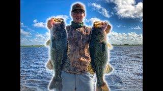 Fishing SPAWNING FLATS for HUGE Bass LAKE KISSIMMEE