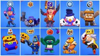 ALL 79 LIMITED SKINS Animation in Brawl Stars  Gifts Events Brawl Pass & Power League