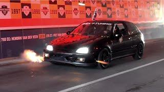 BEST OF Honda Civic SOUNDS Compilation- Flames Accelerations Revs Burnouts...