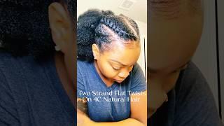 TWO STRAND TWIST PONYTAIL on 4C NATURAL HAIR  #shorts