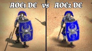 AoE1 DE vs AoE2 DE Return of Rome Unit Graphics Comparison