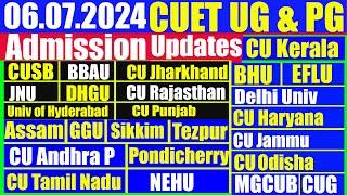 06th July 2024 CUET UG & PG Updates  Answer Key  Result  Merit List  Counselling  Hostel Fee