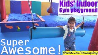 Childrens Gym Indoor Playground Playtime with Maya Marxlen and Aleida. Playground for Kids