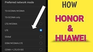 How to enable 4G only or LTE only for Honor & huawei devices  honor phones me LTE kese enable kare