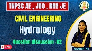 Hydrology  Question discussion -02  CIVIL ENGINEERING TNPSC AE  JDO  RRB JE  KARPOM TAMIZHA