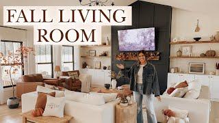 FALL DECORATE WITH ME 2023  cozy fall living room decorating ideas