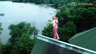 Chloë Grace Moretz Roof Jump Scene  The Amityville Horror 2005 film