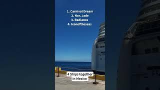 OMG  So many Cruise Ships in port of Mexico #cruise #cruiseship #royalcaribbean #mexico