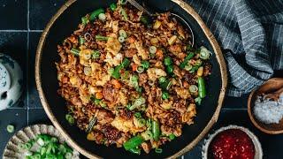 15-Minute Pork Fried Rice Recipe 猪肉炒饭