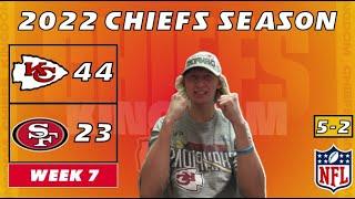 Kansas City Chiefs Fan REACTS to Week 7 vs. 49ers  KC 44-23 SF  2022 NFL Season