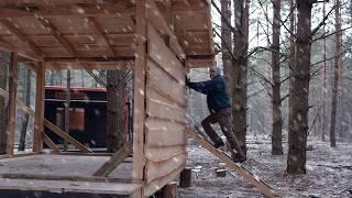 Building a shed in the woods Rustic cabin with your own hands start to finish