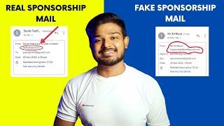 How to Know Sponsorship Email Real or Fake ?  Fake Sponsorship Email se Kaise bache  Sponsorship