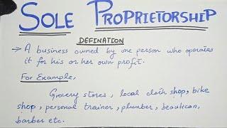 Sole Proprietorship  Advantages & Disadvantages    Urdu Hindi  Teaching PRO