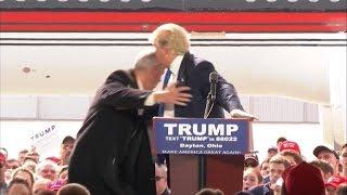 Watch Secret Service run to Trump as protester rushes stage