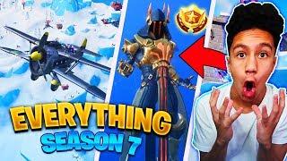 EVERYTHING In Fortnite Season 7 BATTLE PASS PLANES LOCATION WEAPON SKINS CREATIVE MODE Zipline