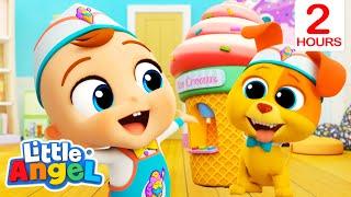 Lets Make Ice Cream  Job and Career Songs  Little Angel Nursery Rhymes for Kids