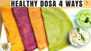 Healthy Dosa 4 Ways  Weight Loss Pancakes 4 Ways  Carrot Dosa  Beetroot Dosa