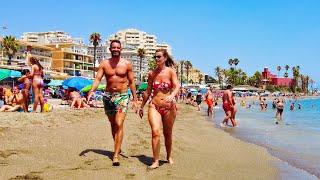 Benalmadena Beach Walk Malaga Spain Costa del Sol August 2022 4K