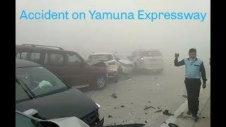 Worst Accident on Yamuna Expressway  due to dense fog and Smog  Drive and Ride safe Guys 