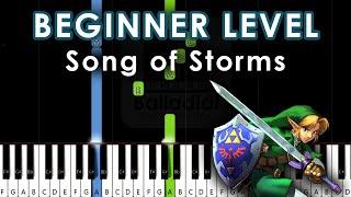 Song of Storms - The Legend of Zelda  EASY SLOW TUTORIAL