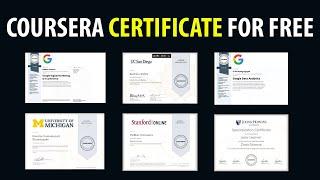 HOW TO GET FREE COURSERA CERTIFICATES Financial Aid Guide 2024