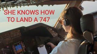 SHE LANDED THE BOEING 747 SMOOTHLY IN ATLANTA AIRPORT