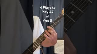 Four A7 chords at the 5th Fret #guitar #guitartutorial #chords