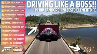 Forza Horizon 5 DRIVING LIKE A BOSS - 1191HP Lamborghini Sesto Elemento Forza Edition