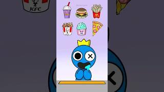 Which Fast Food do you like? Guess Puzzle Game with Rainbow Friends BLUE #shorts